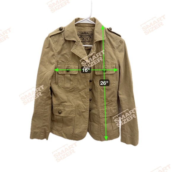 Banana Republic Travel & Safari Army Field Jacket Khaki Womens‎ Size 4 Y2K 2006 - Picture 3 of 6